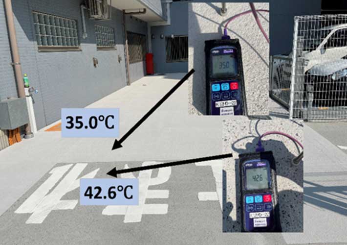 遮熱塗装により温暖化対策